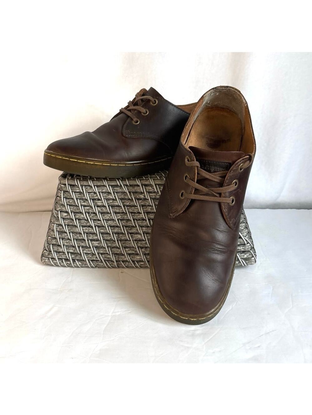 Dr. Martens Coranodo Brown Leather Lace Up Oxford Casual Shoes Men Size 9 Wms 10